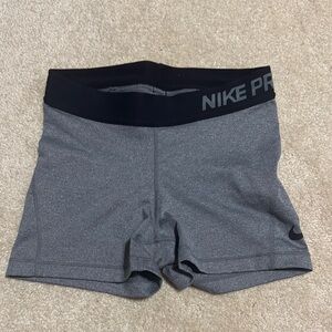 Nike Pro Women's Gray Spandex Shorts